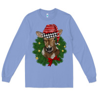 Colony Blue christmas wreath baby calf Long Sleeve Tee - BarkalooDesign