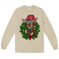 Mushroom christmas wreath baby calf Long Sleeve Tee - BarkalooDesign