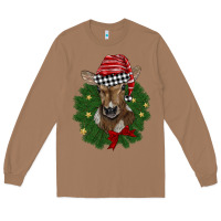 Toasted Coconut christmas wreath baby calf Long Sleeve Tee - BarkalooDesign