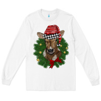 Christmas Wreath Baby Calf Long Sleeve Tee | Teevron