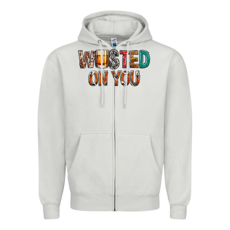 Wasted On You Zipper Hoodie by NancyCooperArtShop | Teevron