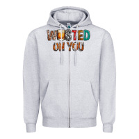 Heather Grey wasted on you Zipper Hoodie - NancyCooperArtShop
