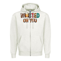 Oatmeal Heather wasted on you Zipper Hoodie - NancyCooperArtShop