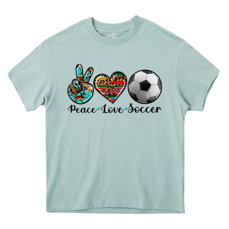 Peace Love Soccer Heavy Core Tee by Artiststas | Teevron