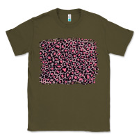 Army Green pink leopard with pink glitter Classic Tee - Artiststas
