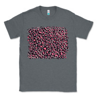 Charcoal Heather pink leopard with pink glitter Classic Tee - Artiststas