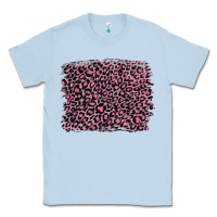 Dusty Blue pink leopard with pink glitter Classic Tee - Artiststas