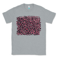 Heather Grey pink leopard with pink glitter Classic Tee - Artiststas