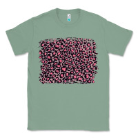 Sage pink leopard with pink glitter Classic Tee - Artiststas