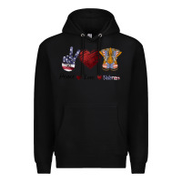 Black Peace Love Veteran Premium Hoodie - Bettercallsaul
