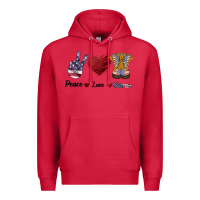 Cardinal Peace Love Veteran Premium Hoodie - Bettercallsaul