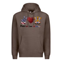 Coffee Peace Love Veteran Premium Hoodie - Bettercallsaul