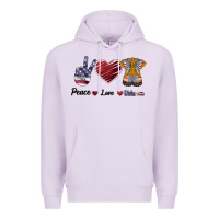Lilac Peace Love Veteran Premium Hoodie - Bettercallsaul