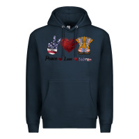 Navy Peace Love Veteran Premium Hoodie - Bettercallsaul