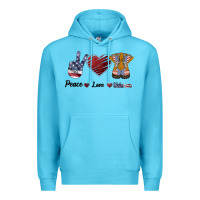 Ocean Blue Peace Love Veteran Premium Hoodie - Bettercallsaul