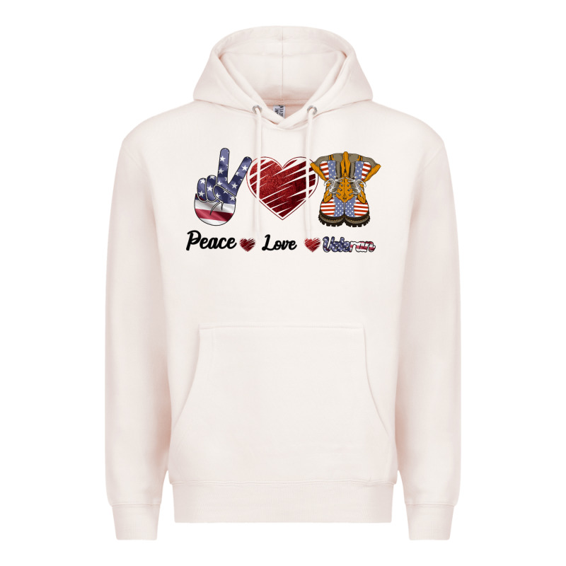 Peace Love Veteran Premium Hoodie by Bettercallsaul | Teevron