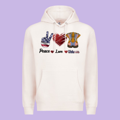 Peace Love Veteran Premium Hoodie Designed By Bettercallsaul