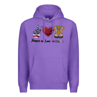 Purple Peace Love Veteran Premium Hoodie - Bettercallsaul