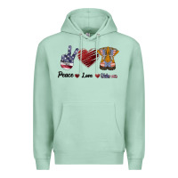 Seafoam Peace Love Veteran Premium Hoodie - Bettercallsaul