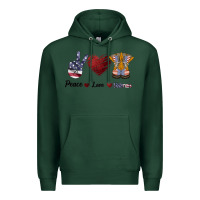 Sports Green Peace Love Veteran Premium Hoodie - Bettercallsaul