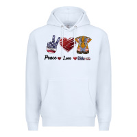 White Peace Love Veteran Premium Hoodie - Bettercallsaul