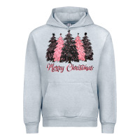Heather Grey pink merry christmas Urban Hoodie - CowGirlArtShop
