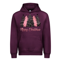 Mauve Wine pink merry christmas Urban Hoodie - CowGirlArtShop