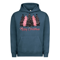 Pigment Midnight Navy pink merry christmas Urban Hoodie - CowGirlArtShop