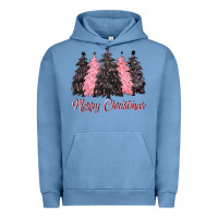 Pigment Pebble Blue pink merry christmas Urban Hoodie - CowGirlArtShop