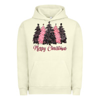 Pigment Pistachio pink merry christmas Urban Hoodie - CowGirlArtShop