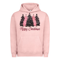 Pigment Salmon pink merry christmas Urban Hoodie - CowGirlArtShop