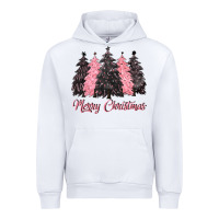 White pink merry christmas Urban Hoodie - CowGirlArtShop