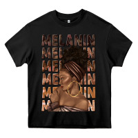 Black melanin melanin melanin with afro girl Heavy Core Tee - texasbilliewilder