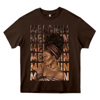 Chocolate Brown melanin melanin melanin with afro girl Heavy Core Tee - texasbilliewilder