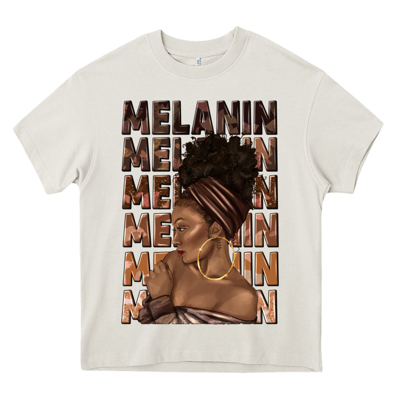 Melanin Melanin Melanin With Afro Girl Heavy Core Tee by texasbilliewilder | Teevron