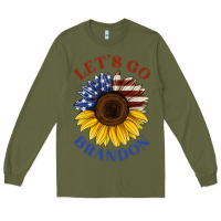 Army Green American flag sunflower Long Sleeve Tee - Jasminsmagicworld