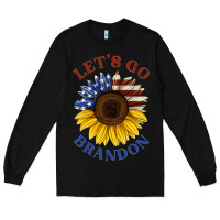 Black American flag sunflower Long Sleeve Tee - Jasminsmagicworld