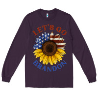 Plum American flag sunflower Long Sleeve Tee - Jasminsmagicworld