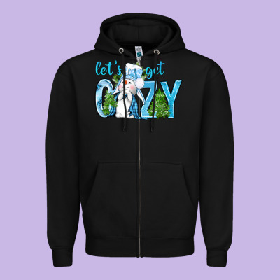 Lets Get Cozy Zipper Hoodie Designed By Nancycooperartshop