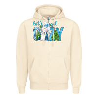 Sandshell lets get cozy Zipper Hoodie - NancyCooperArtShop