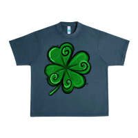 Midnight Navy St. Patrick's Day Shamrock Urban Heavy Tee - Jasminsmagicworld