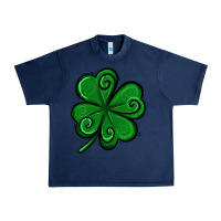 Navy St. Patrick's Day Shamrock Urban Heavy Tee - Jasminsmagicworld