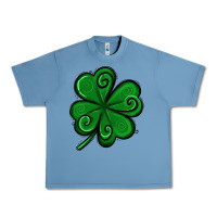 Pebble Blue St. Patrick's Day Shamrock Urban Heavy Tee - Jasminsmagicworld