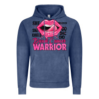 Vintage Denim breast cancer warrior lips Vintage Hoodie - JahusDesignShop