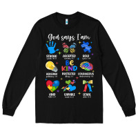 Black god says i am autism Long Sleeve Tee - JahusDesignShop