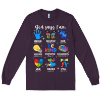 Plum god says i am autism Long Sleeve Tee - JahusDesignShop