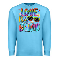 Ocean Blue love is blind Premium Sweatshirt - Artiststas