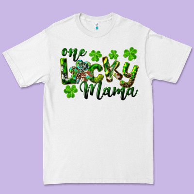 St. Patrick's Day One Lucky Mama Premium Tee Designed By Ranaportraitstore
