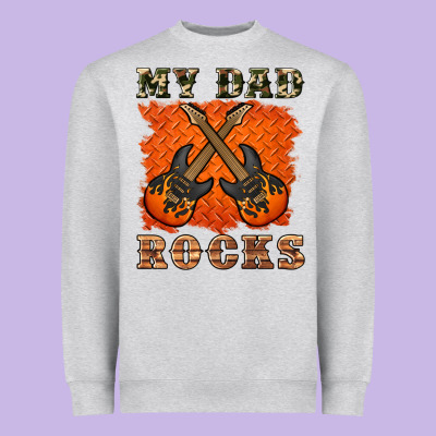 My Dad Rock Heavyweight Sweatshirt Designed By Artiststas