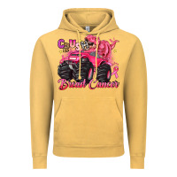 Vintage Mustard crush breast cancer monster truck with dinosaur Vintage Hoodie - JahusDesignShop